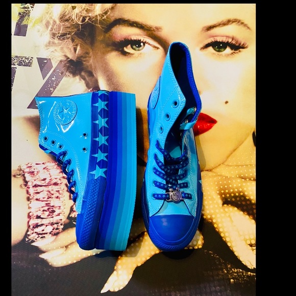 Converse Blue Platform Shoes - Picture 5 of 11